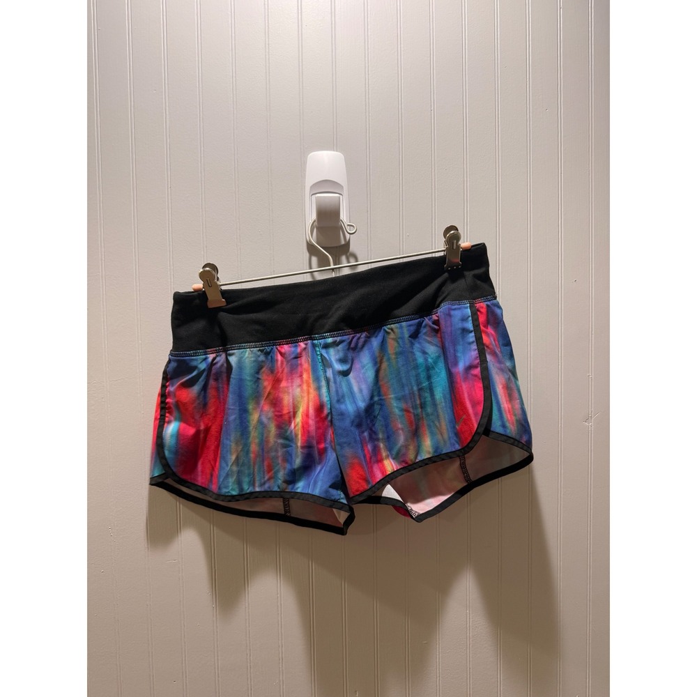 Nike Dri-FIT Women Running Shorts Small Multi-Color Abstract Tie Dye Athletic